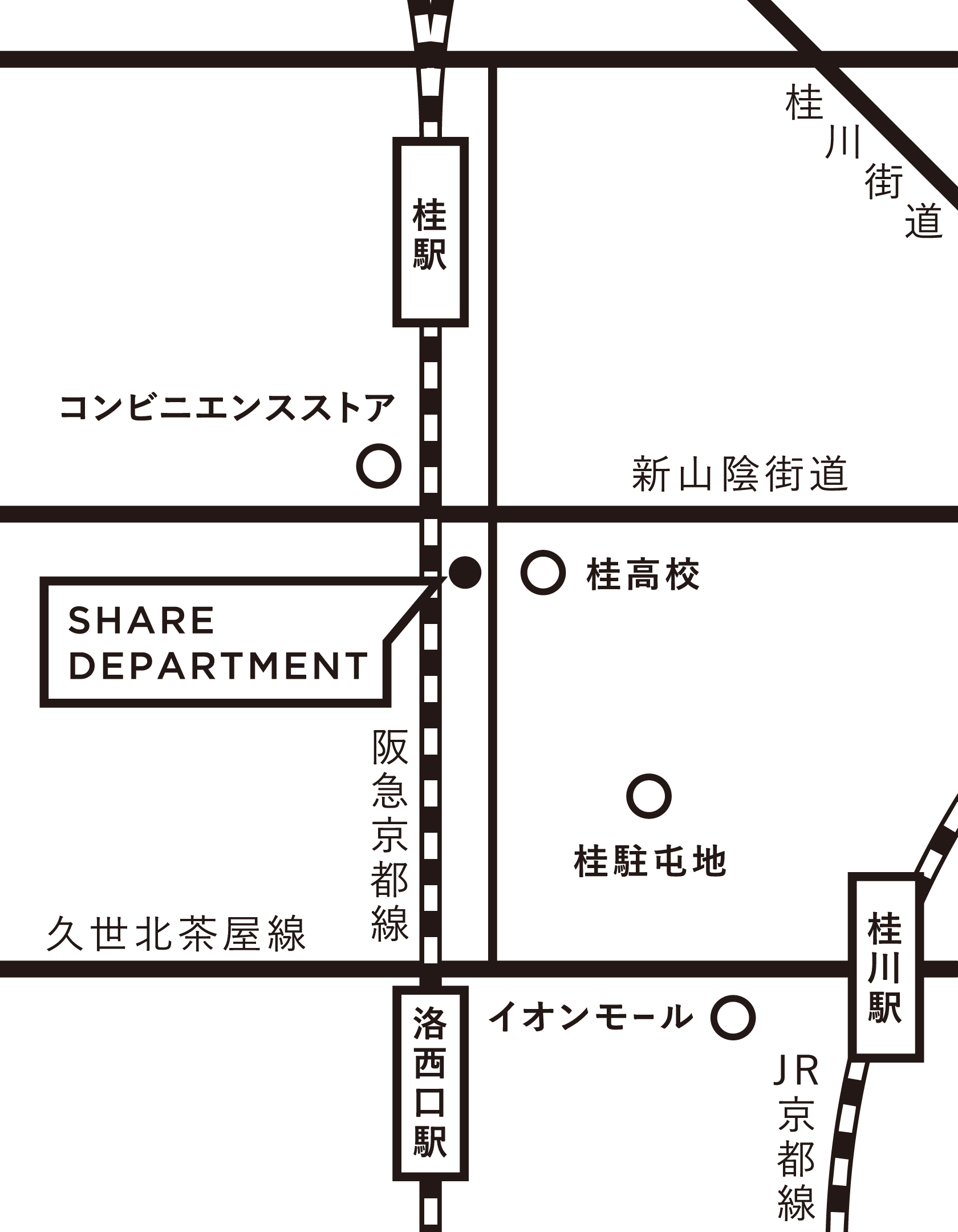 SHARE DEPARTMENT 地図